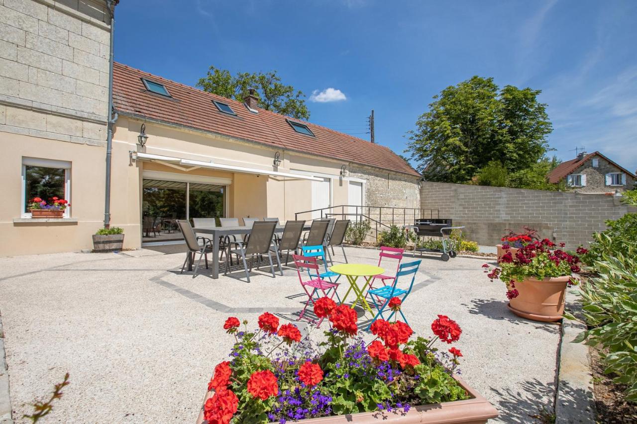 Les Ormes - Grande Maison Avec Jacuzzi Largny-sur-Automne Luaran gambar